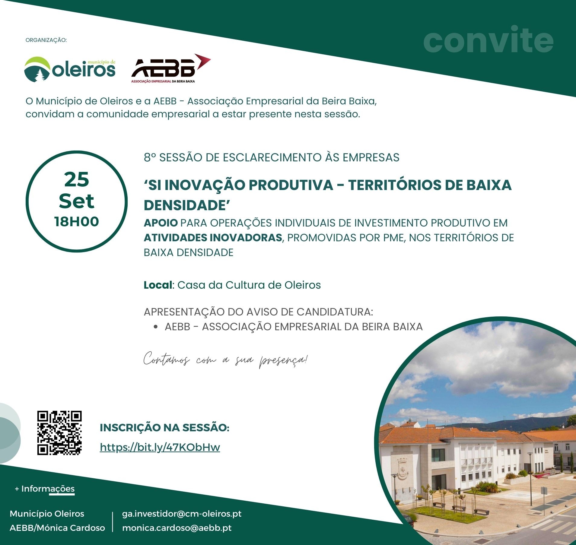 8ª Sessão Informativa Oleiros 25Set